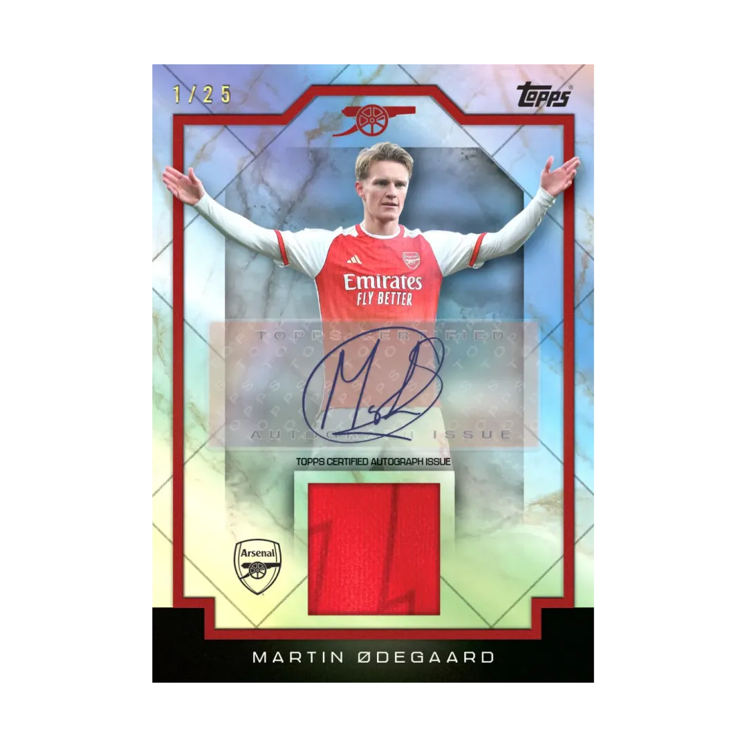 Carta Collezionabile di Martin Odegaard del Team Set Arsenal per Topps