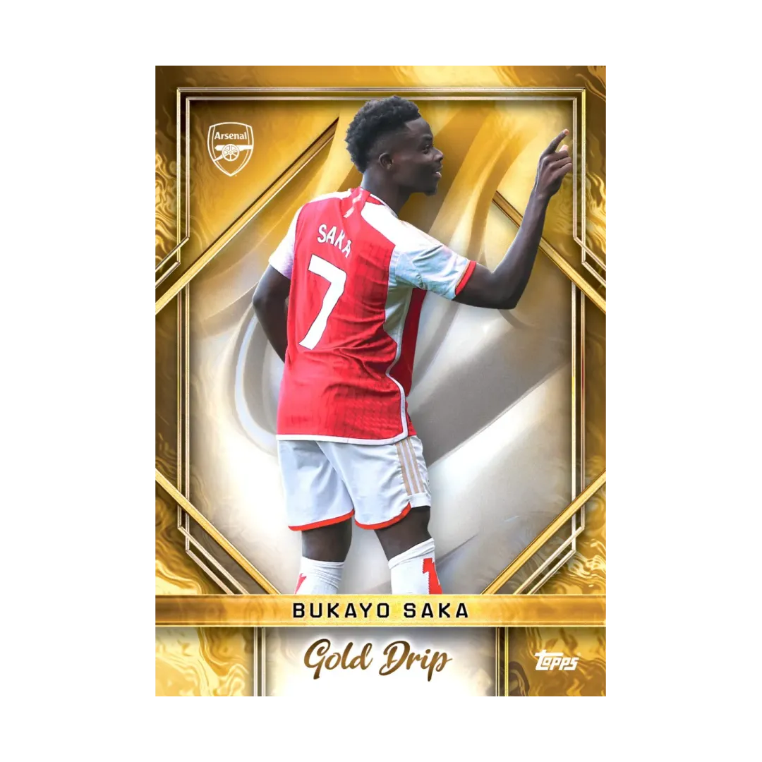 Carta Collezionabile di Bukayo Saka del Team Set Arsenal per Topps