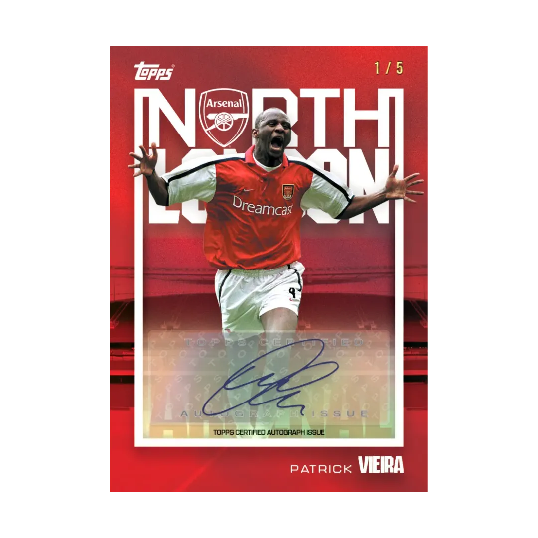 Carta Collezionabile di Patrick Vieira del Team Set Arsenal per Topps