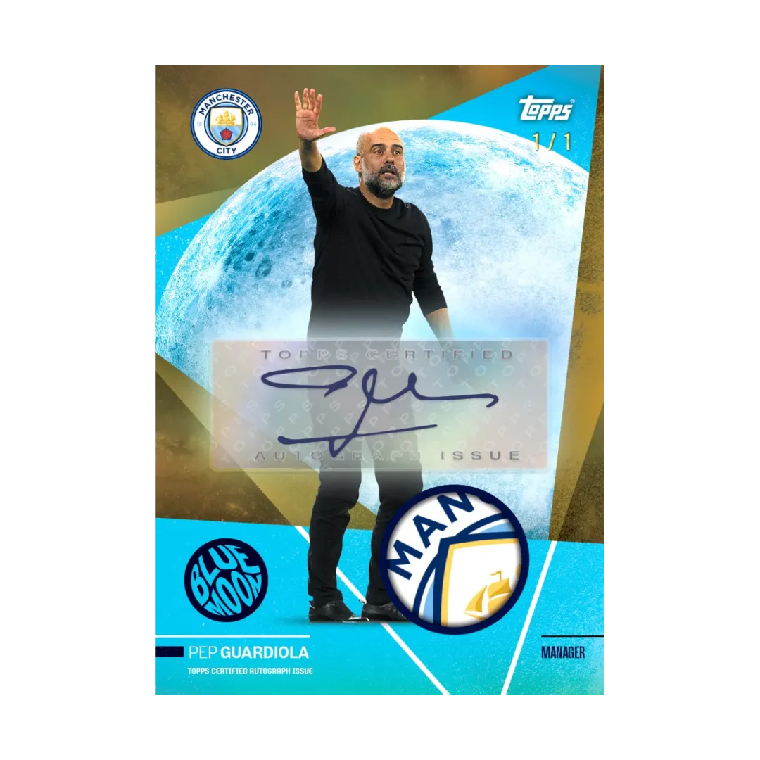Carta Collezionabile di Pep Guardiola del Team Set Manchester City per Topps