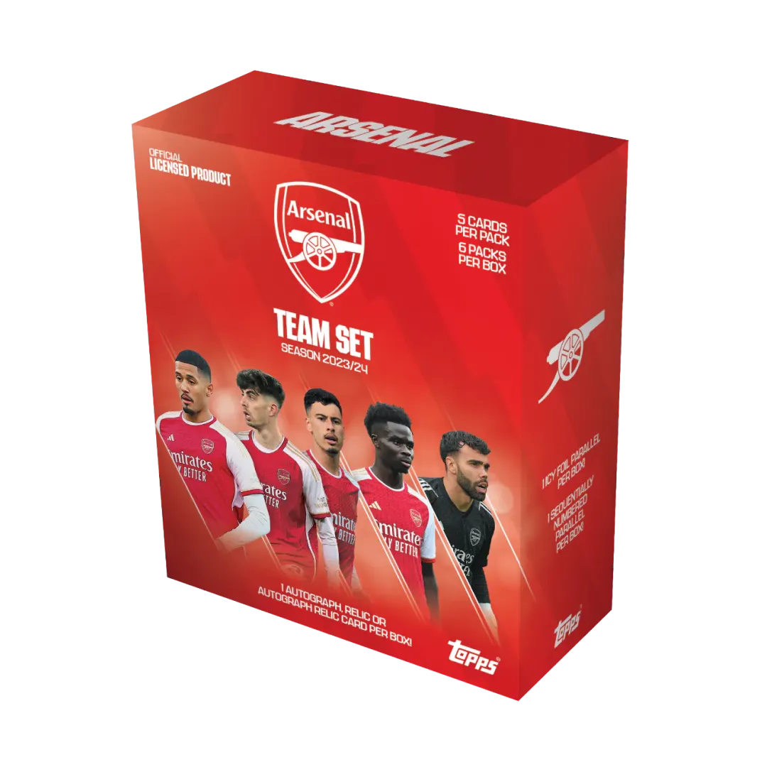 Scatola della squadra di calcio dell'Arsenal per Topps