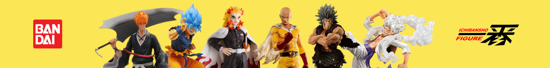 action figures one piece dragon ball demon slayer bleach hunter x hunter
