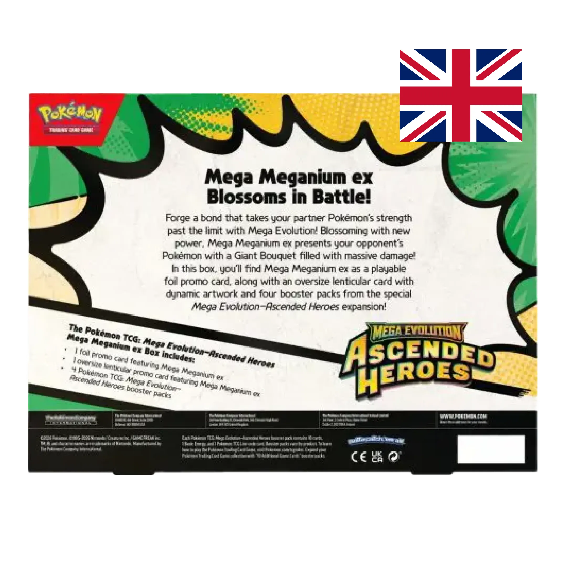 Megaevoluzione: Ascesa Eroica – Collezione Mega Meganium ex – Pokémon TCG (ENG)