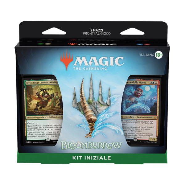 Kit Iniziale Bloomburrow per Magic: The Gathering con due mazzi pronti al gioco.