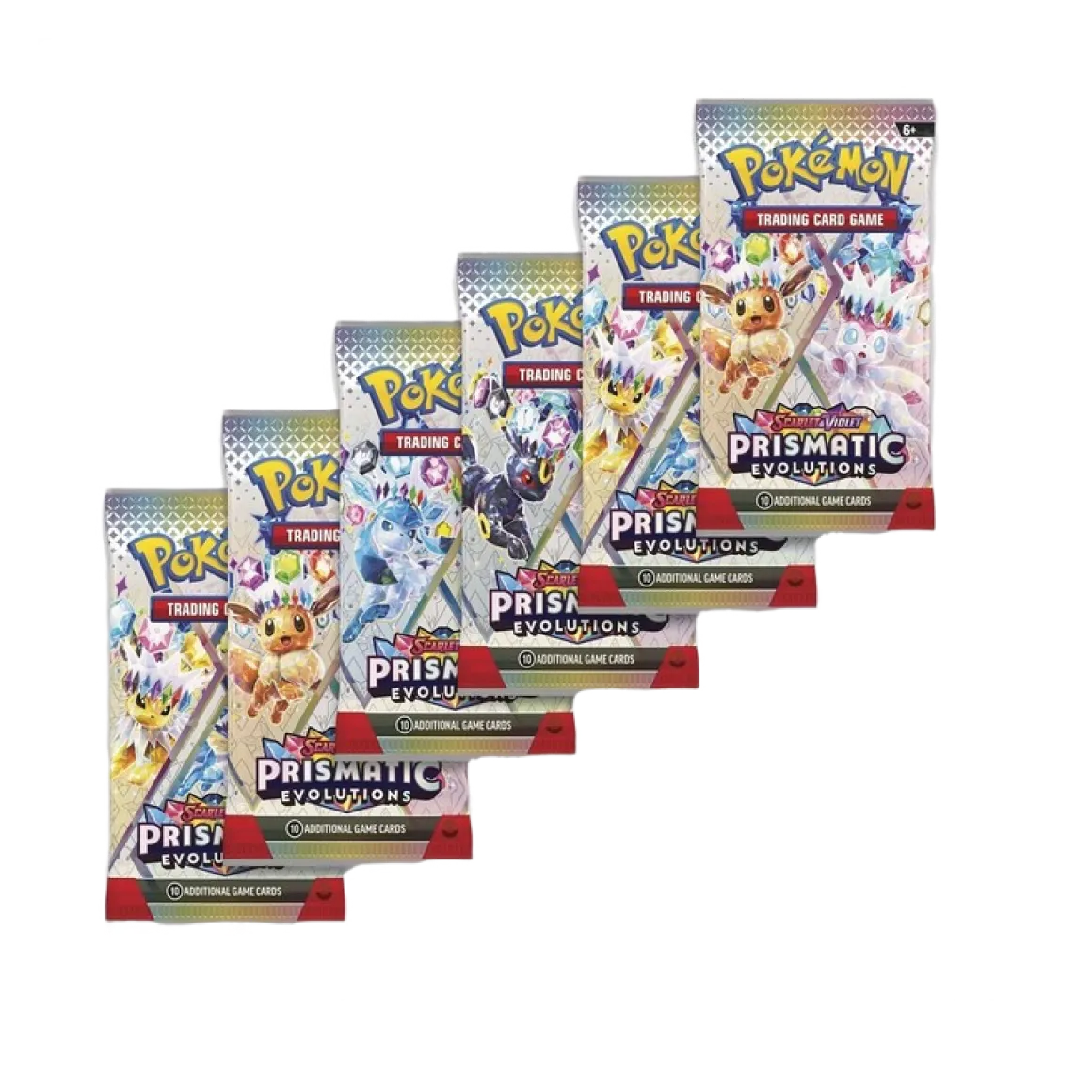 6 Booster Packs with the Eeveelution