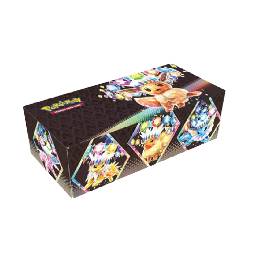 Immagine del cofanetto decorato con Eevee e le sue evoluzioni, parte della collezione speciale.