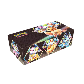 Immagine del cofanetto decorato con Eevee e le sue evoluzioni, parte della collezione speciale.