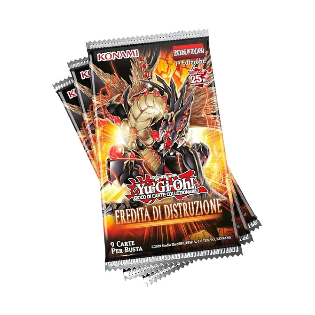 Display da 24 buste di Eredità di Distruzione del Gioco di Carte Collezionabili Yu Gi Oh