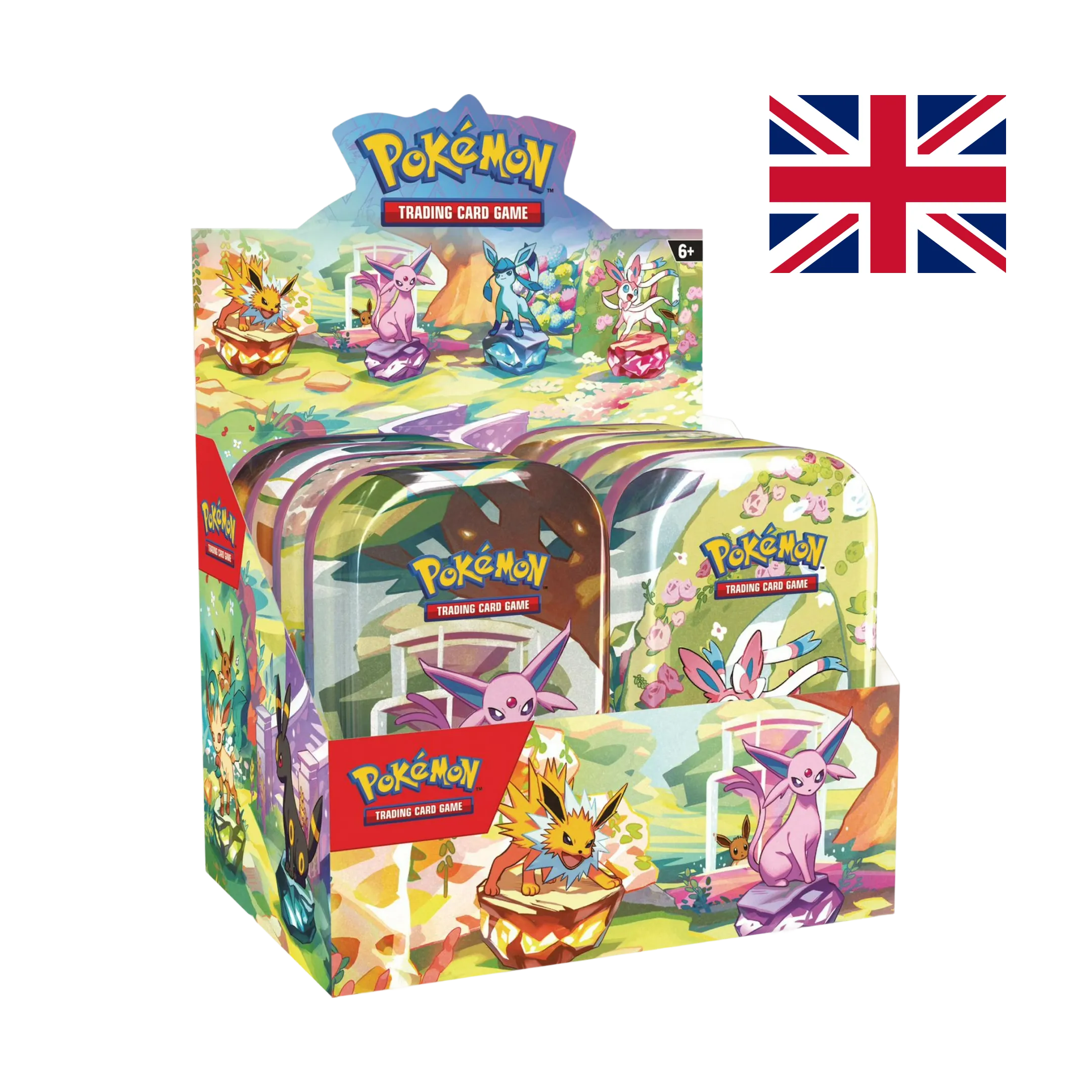 Prismatic Evolutions Mini Tin Display 8 Tins Sealed - Pokémon TCG Scarlet Violet ENG