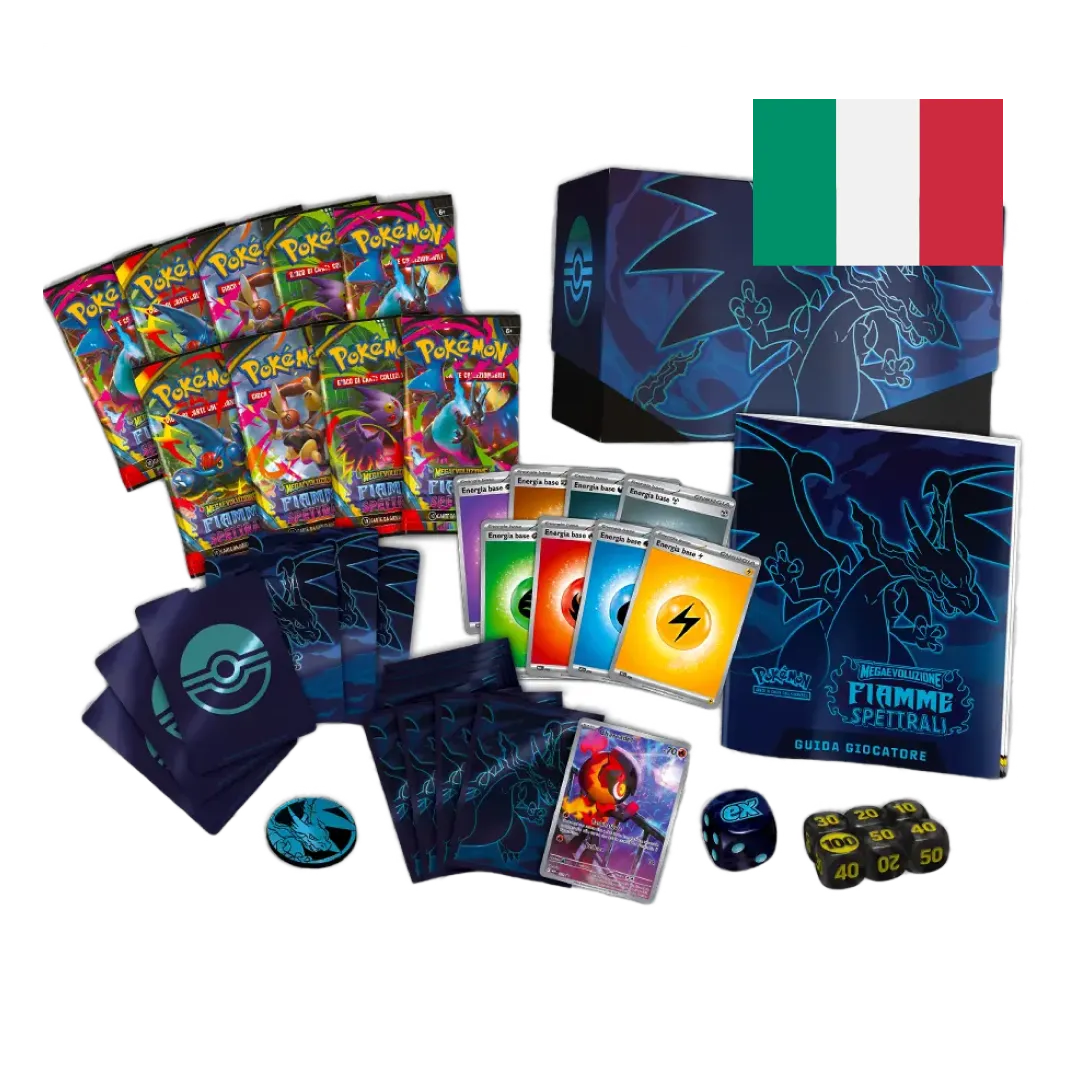 Set Allenatore Fuoriclasse Fiamme Spettrali contenuto completo ITA con bustine e accessori