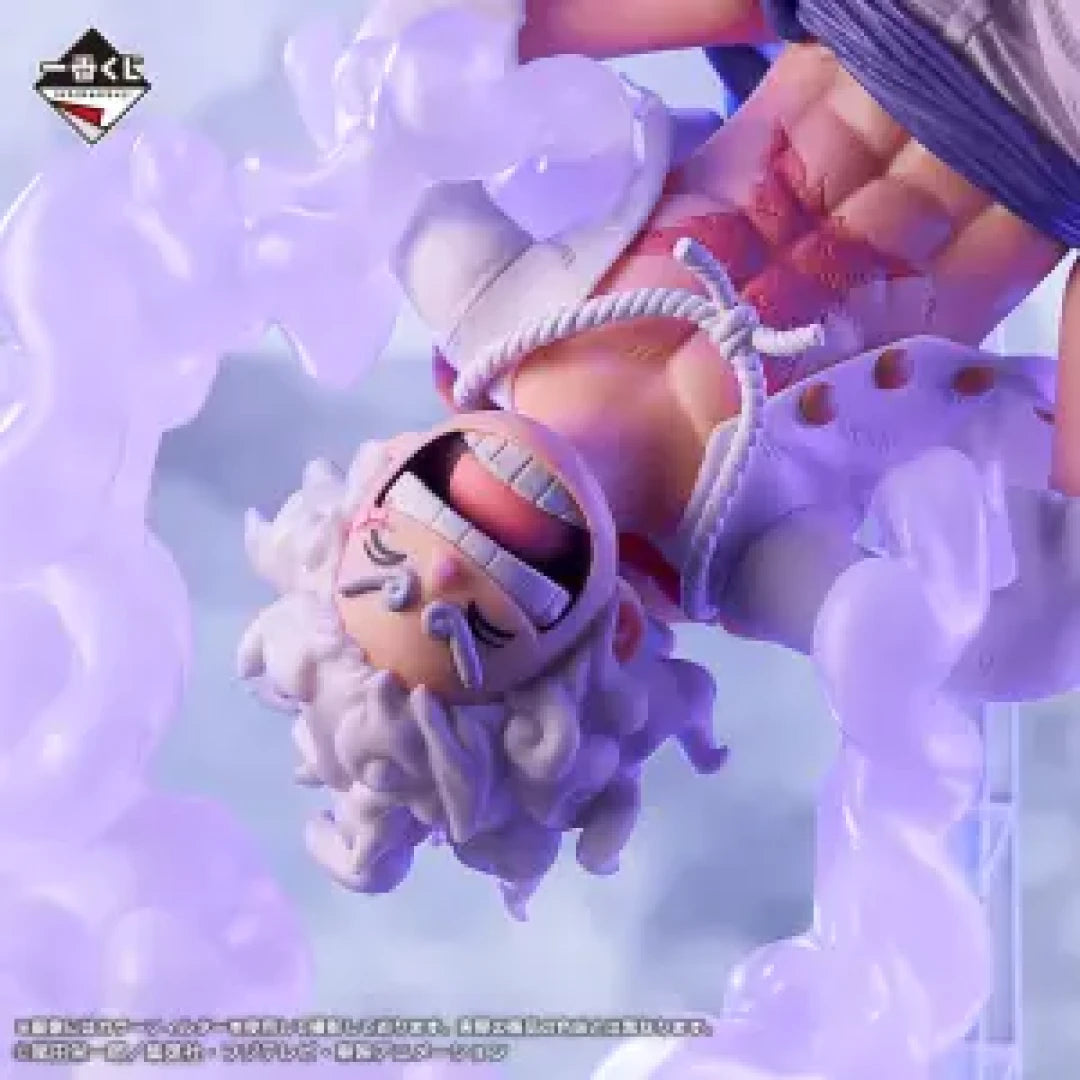 Dettagli volto di Luffy nella versione Gear 5