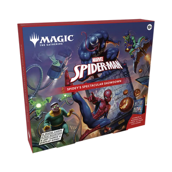 Magic The Gathering Marvel's Spider-Man Scene Box con 6 carte foil scene e display easel