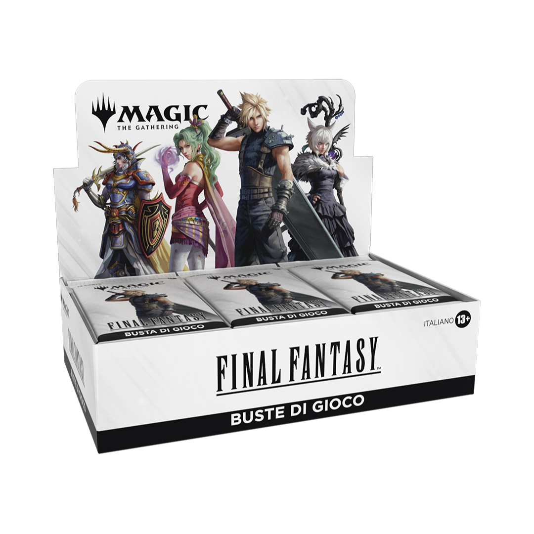 Final Fantasy - Play Booster Display per Magic: The Gathering. 30 buste con artwork esclusivi e carte leggendarie della saga