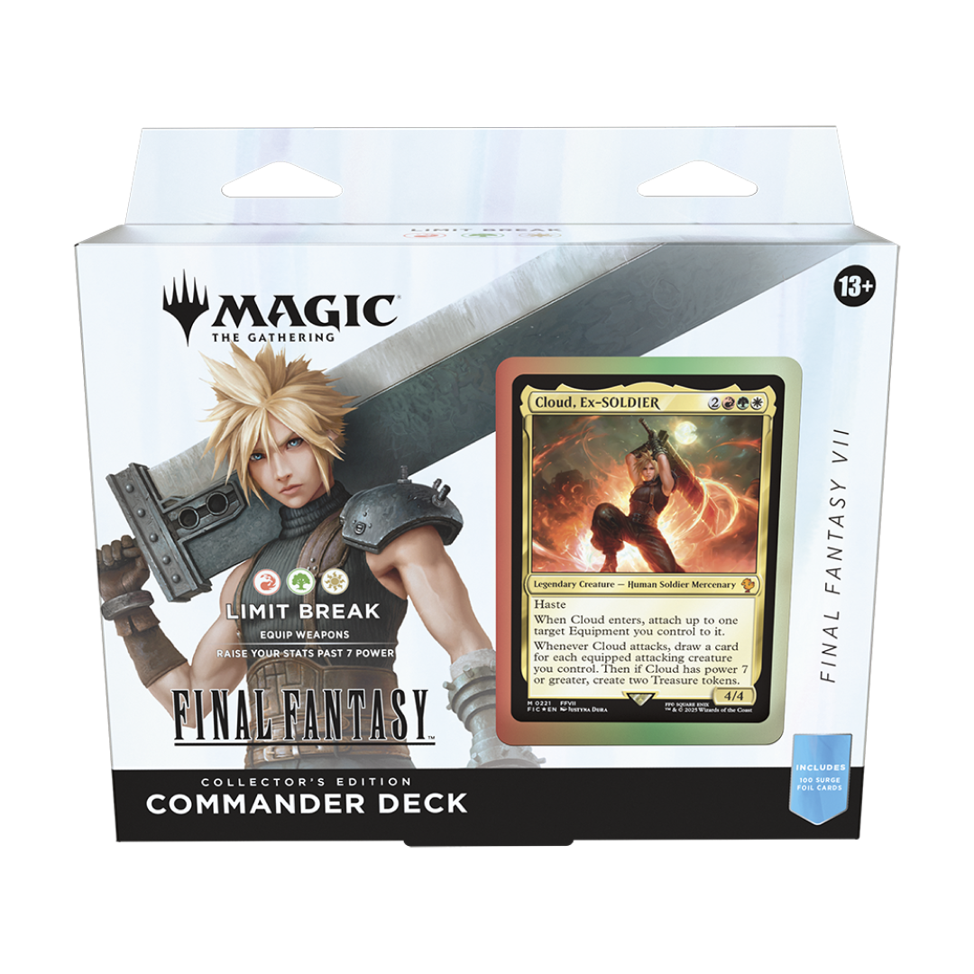 Mazzo Commander Limit Break di Magic: The Gathering - Final Fantasy VII. Cloud Strife è il comandante di un deck pensato per i fan della serie e del formato Commander.
