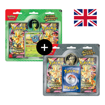 Blister 2 Buste Erika Ubaldo Ascesa Eroica Pokémon TCG ENG - Confezione