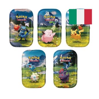 Set Minitin con 5 artwork dell'espansione di Megaevoluzione: Ascesa Eroica.