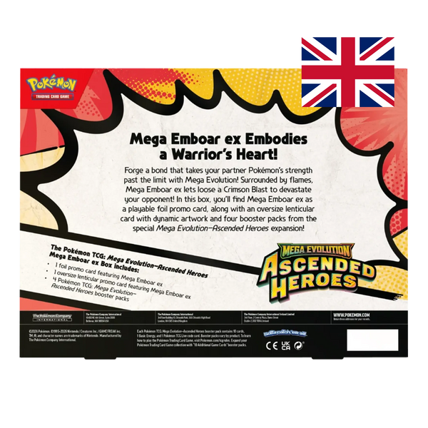 Megaevoluzione: Ascesa Eroica – Collezione Mega Emboar ex – Pokémon TCG (ENG)