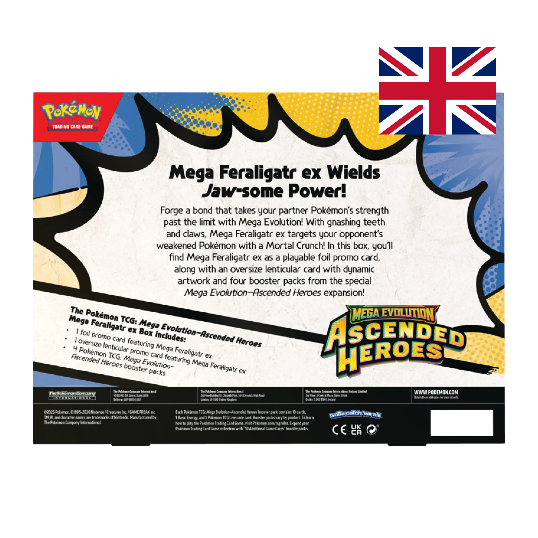 Megaevoluzione: Ascesa Eroica – Collezione Mega Feraligatr ex – Pokémon TCG (ENG)