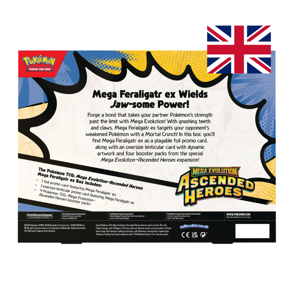 Megaevoluzione: Ascesa Eroica – Collezione Mega Feraligatr ex – Pokémon TCG (ENG)