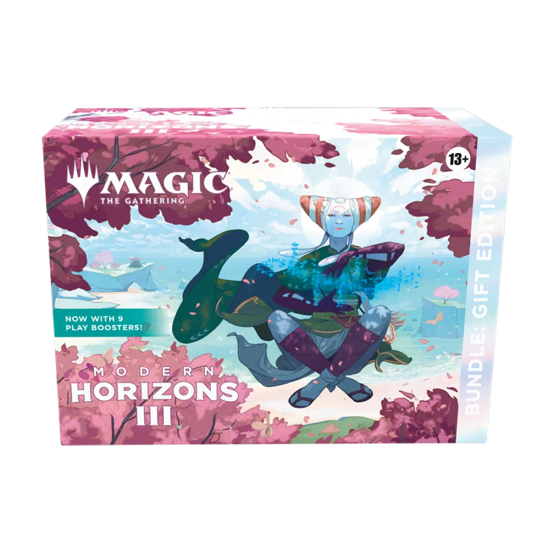Gift Bundle Edition di Modern Horizons 3 con 1 Collector Booster, 9 buste, carte terra esclusive, e più. Il regalo ideale per i fan di Magic!