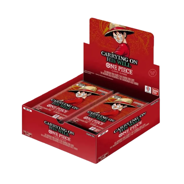 Box Display OP13 Carrying on His Will One Piece Card Game con illustrazione di Monkey D. Luffy 3° anniversario