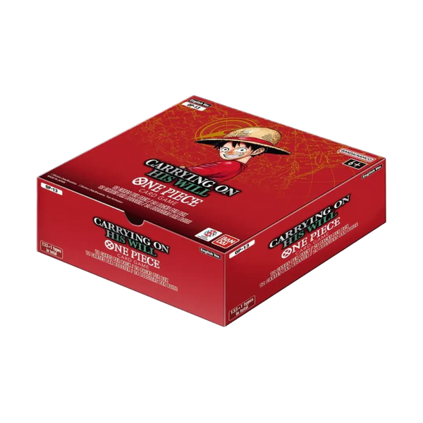 Box Display OP13 Carrying on His Will One Piece Card Game con Luffy 3° anniversario, confezione sigillata da 24 bustine edizione inglese