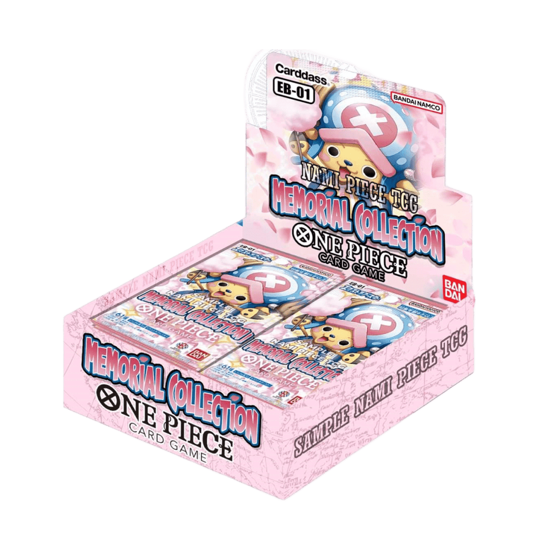 Box di One Piece Card Game EB01 Memorial Collection con personaggio principale Chopper