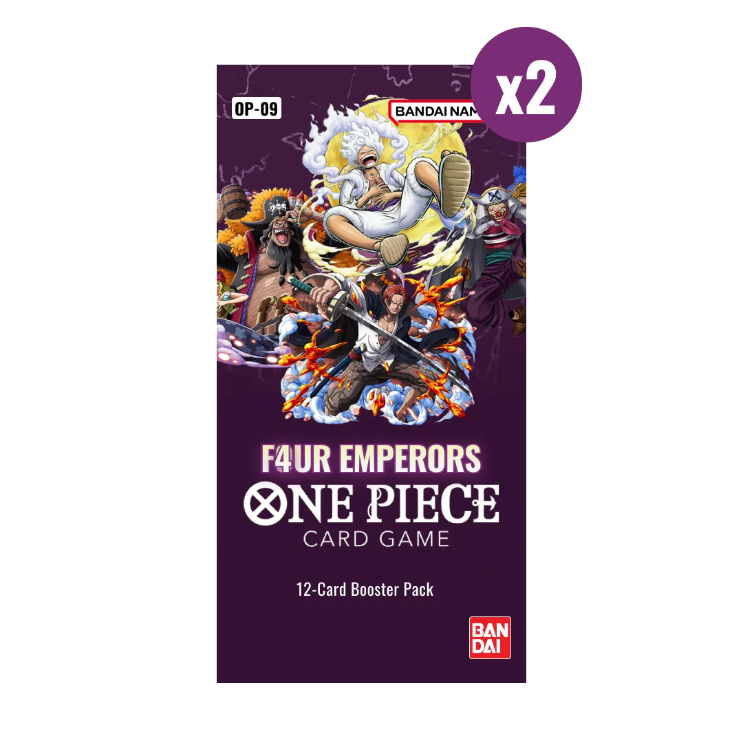 2 Bustine di One Piece OP09 Four Emperors Double Pack in Inglese