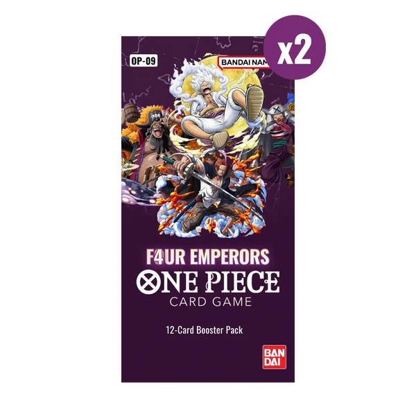 2 Bustine di One Piece OP09 Four Emperors Double Pack in Inglese