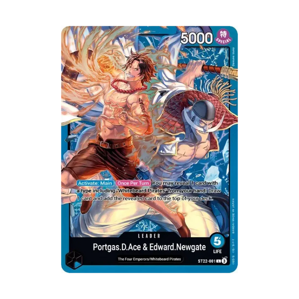 Carta leader Portgas D. Ace e Edward Newgate ST22 One Piece Card Game