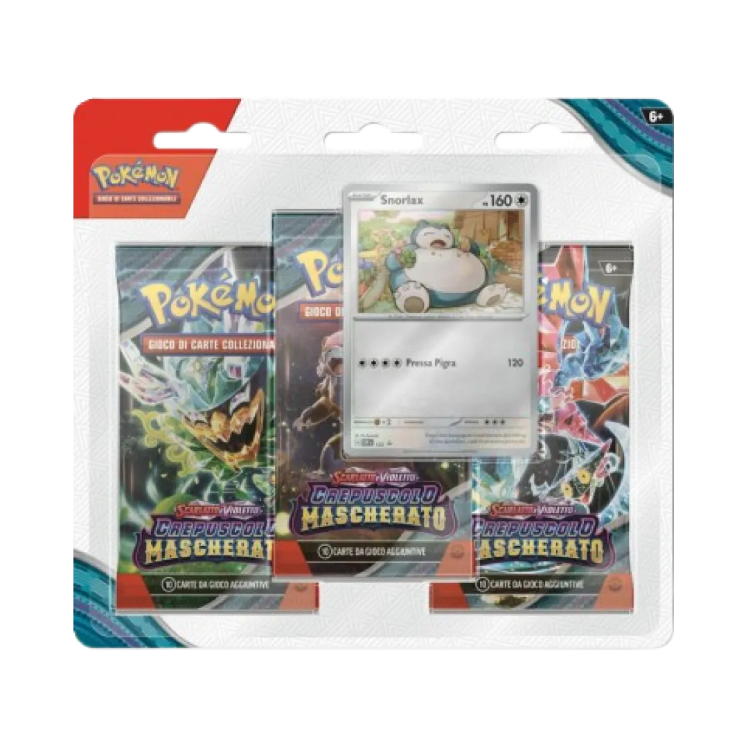 Scarlatto e Violetto: Crepuscolo Mascherato - 3 Pack Blister Snorlax (ITA)