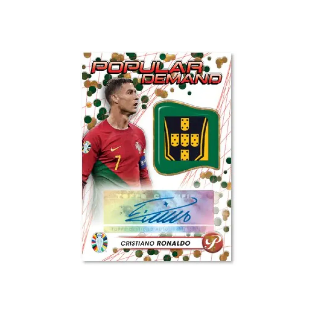 Carta di Cristiano Ronaldo Autografata Road to EURO 2024 Topps