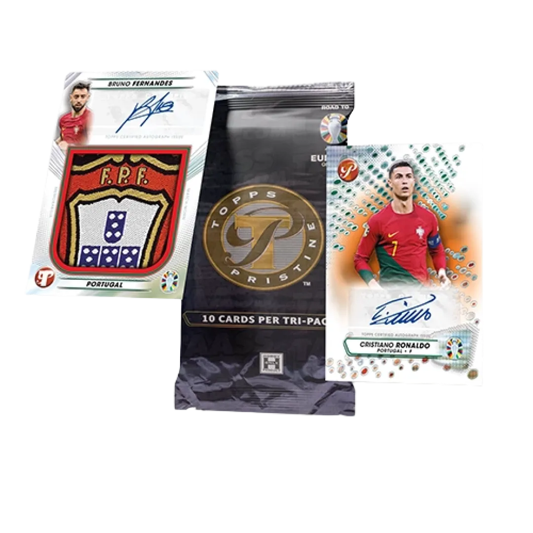 Una bustina con Cristiano Ronaldo di Topps Pristine