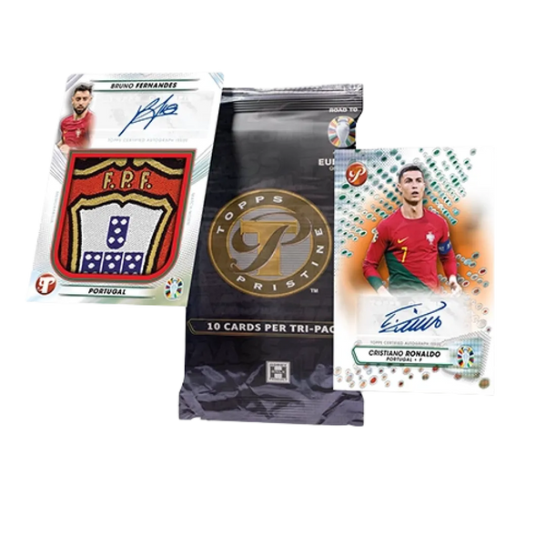 Una bustina con Cristiano Ronaldo di Topps Pristine