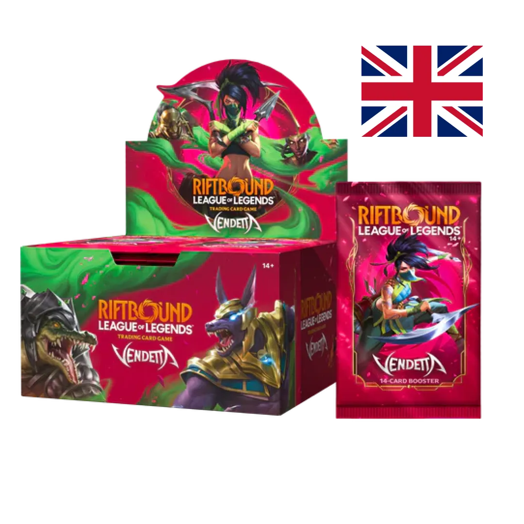 Vendetta Booster Display 24 Buste Riftbound TCG ENG vista laterale