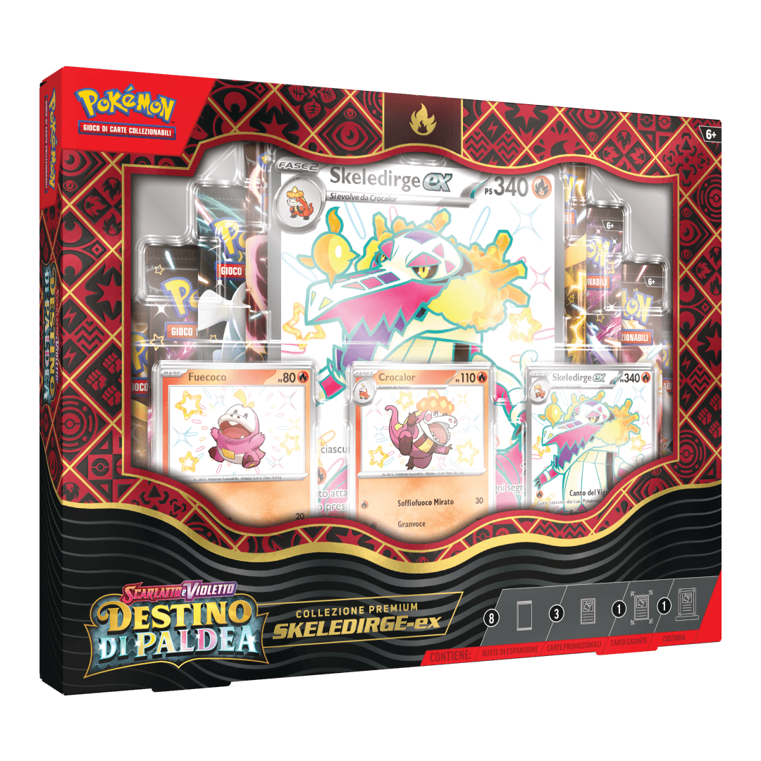 Collezione Premium Scarlatto e Violetto Destino di Paldea Skekedirge-ex (ITA) - Otakura.com