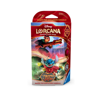 Starter Deck Rubino/Acciaio Disney Lorcana Il Regno di Jafar con Mulan e Stitch