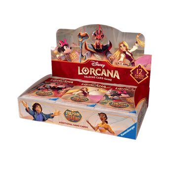 Display 24 buste Disney Lorcana Reign of Jafar in inglese con personaggi Disney