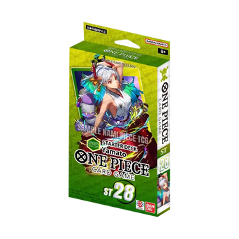 Scatola Starter Deck ST28 Green/Yellow Yamato del gioco di carte One Piece TCG, ideale per strategie aggressive basate su attacchi potenti e meccaniche di recupero.
