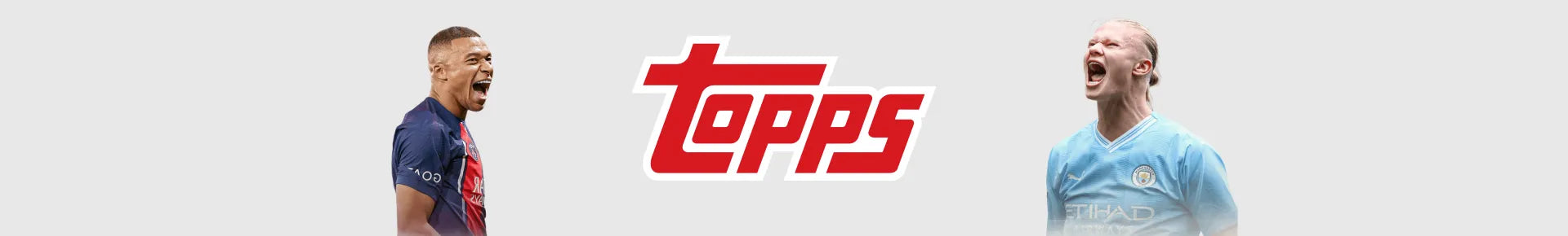 carte collezionabili sportive Topps con Erling Haaland e Mappè