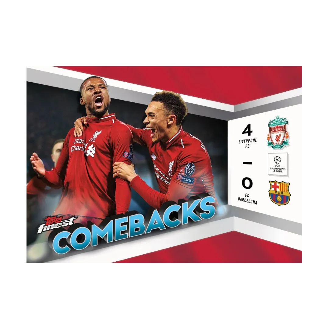 Carta Collezionabile "Come Backs" di Liverpool e Barcelona