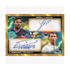 Carta Autografata di Messi e Cristiano Ronaldo per Topps Finest UEFA