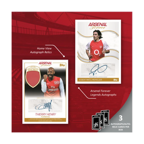 Illustrazione con Henry e Pires per Arsenal Forever Topps