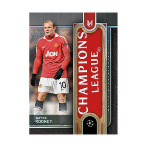 Carta da collezione Wayne Rooney Topps con memorabilia Manchester United e autografo.