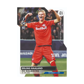 Carta Collezionabile di Erling Haaland della Uefa Club Competition Flagship per Topps
