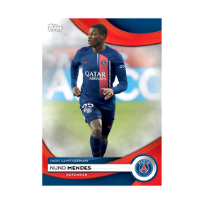 Carta da collezione Topps di Nuno Mendes del Paris Saint-Germain