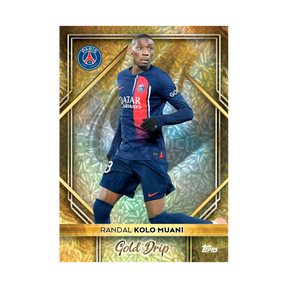 Carta Topps Gold Drip di Randal Kolo Muani del Paris Saint-Germain