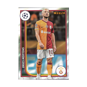 Carta Chrome Merlin di Dries Mertens in divisa del Galatasaray, parte della serie Champions League