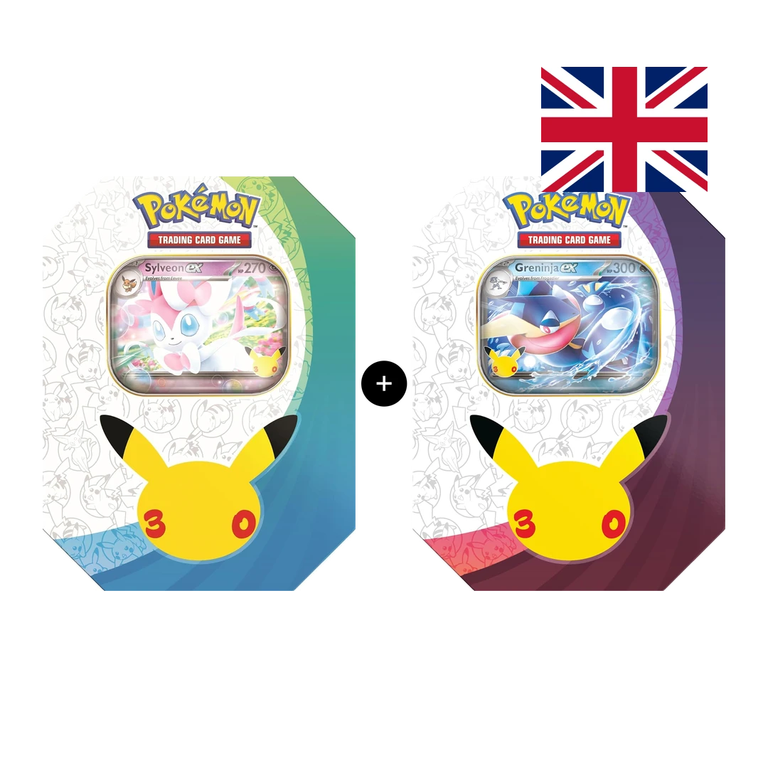 Bundle 2 ex Tin Sylveon ex + Greninja ex - 30th Celebration Pokémon TCG (ENG)