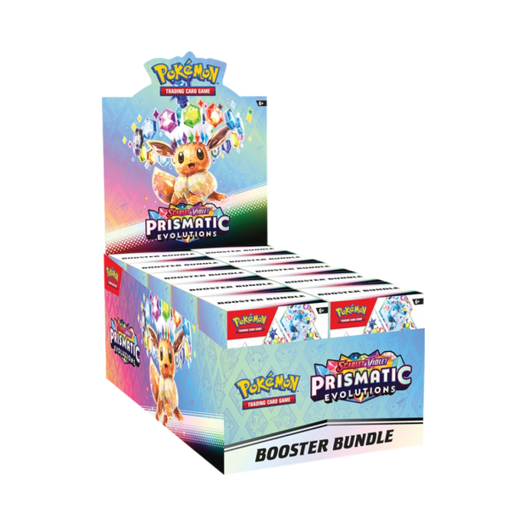 Bundle with the Pokemon Evee and is Teracristal form in the new set of Prismatic Evolutions